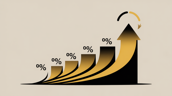 Abstract illustration of small accuracy improvements compounding into millions of dollars of business impact