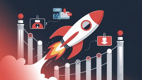 Abstract illustration of a startup navigating through regulatory gates and compliance checkpoints in regulated industries